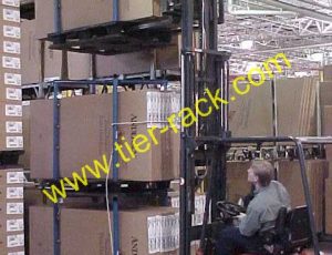 pallettierrackunitsvert Tier-Rack Custom Warehouse Racks, Stack Racks, Wire Mesh Bins, Pad Racks, Pallet Racks, Portable Racks, Moveable Racks